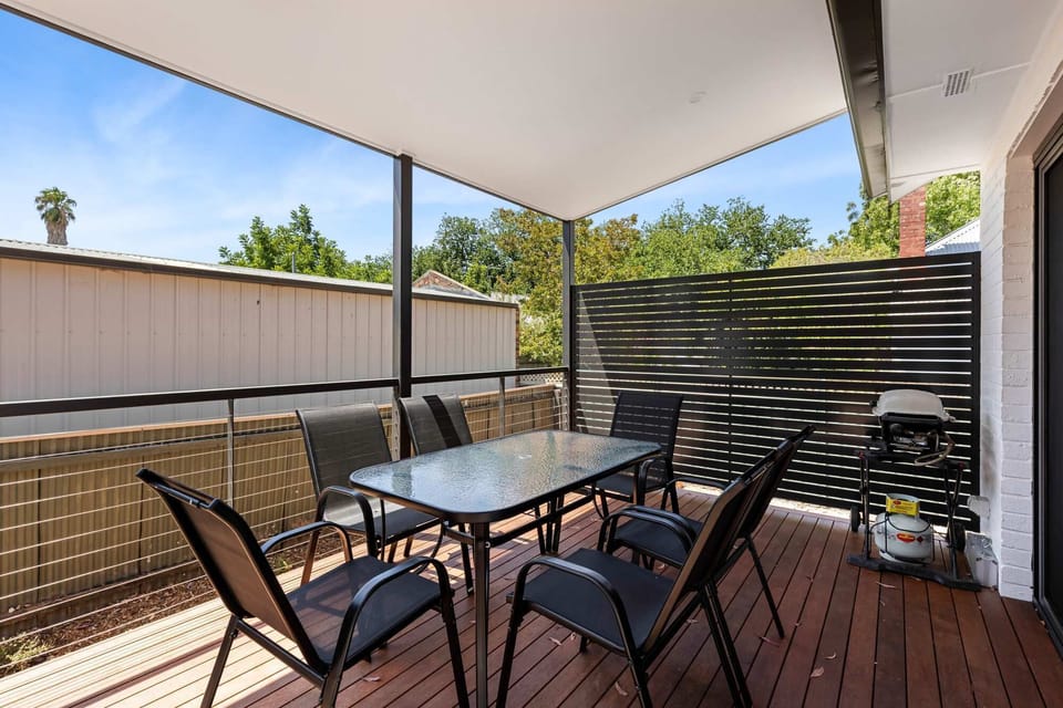 Private Covered Deck with BBQ & Outdoor Dining
