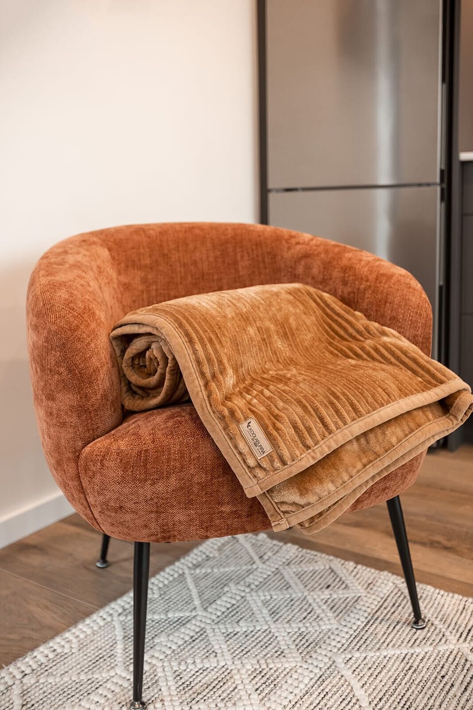Couch Chair with cozy Blanket