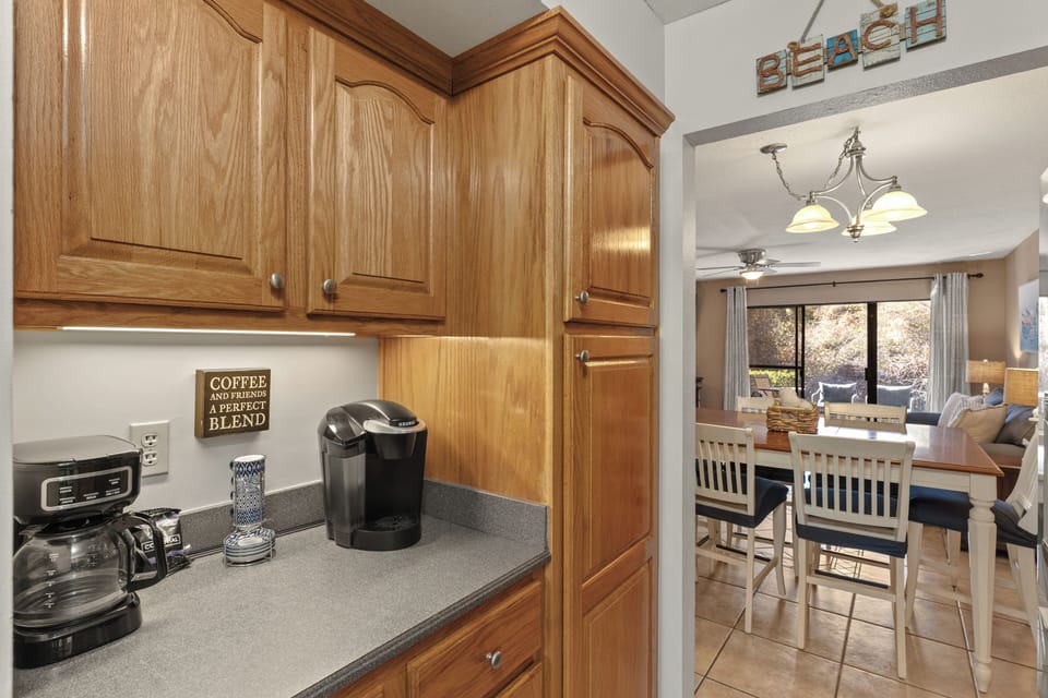 Start your morning right at the dedicated coffee station.