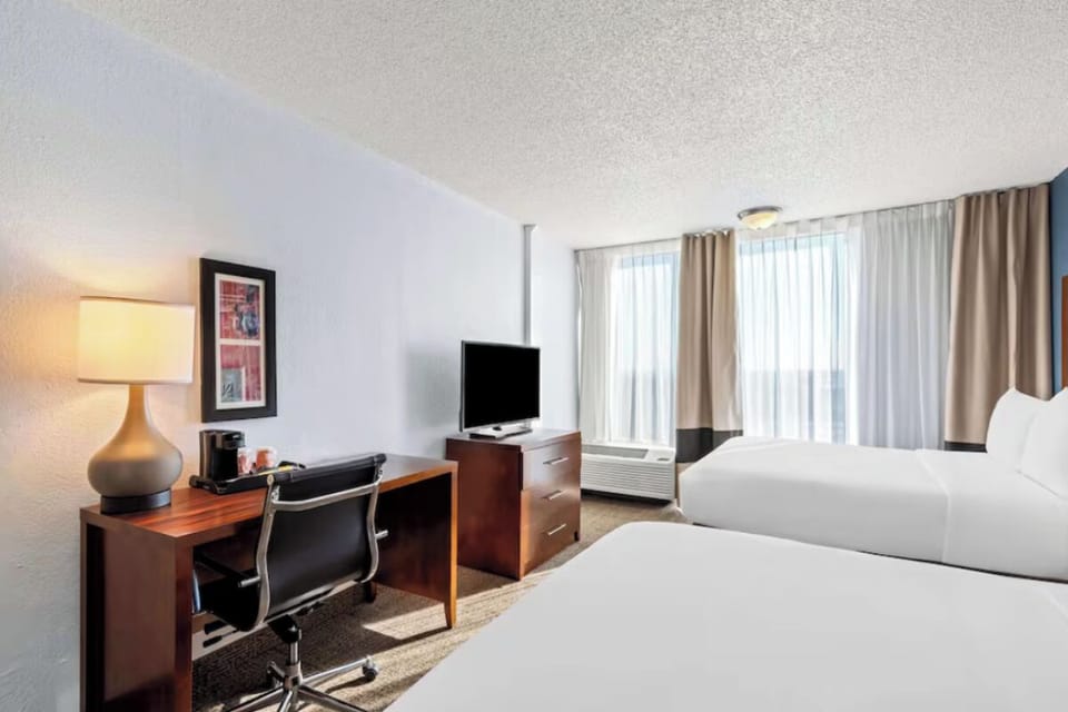 Bedroom. Interior and views may vary based on location and availability