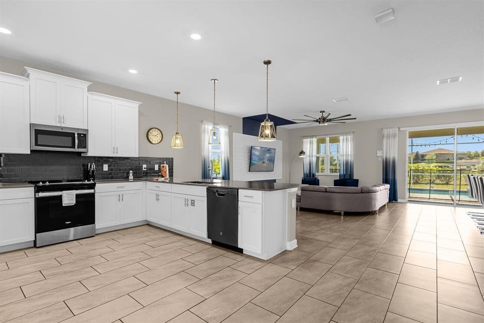 Bright, open kitchen flows directly into the main living area — perfect for cooking, relaxing, and staying connected.