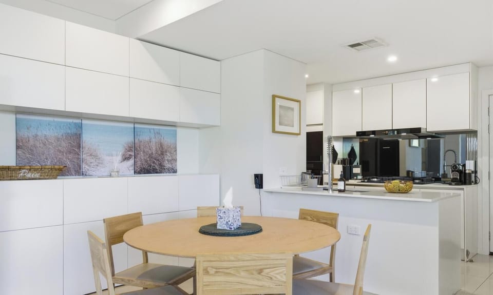 Practical dining setup for your stay