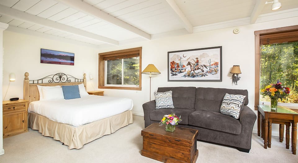 Stretch out in this airy suite with space to lounge.