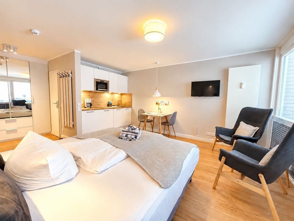 Modern apartment with covered balcony in the spa district of Westerland Apartment in Westerland