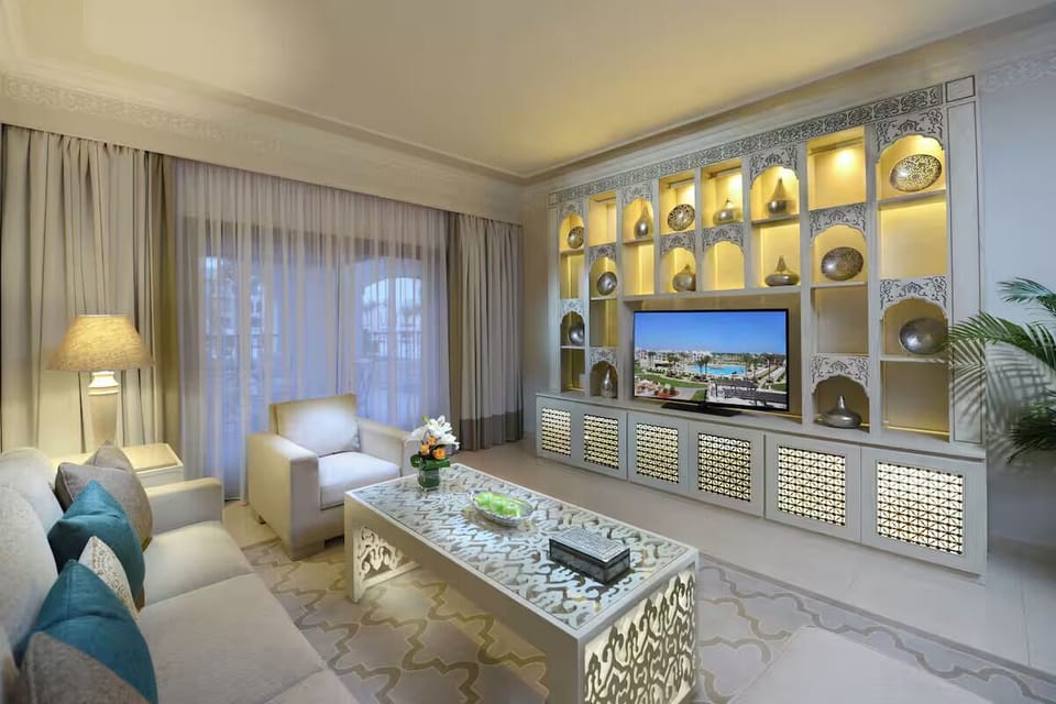 Settle in for movie nights in a warm, designer lounge.