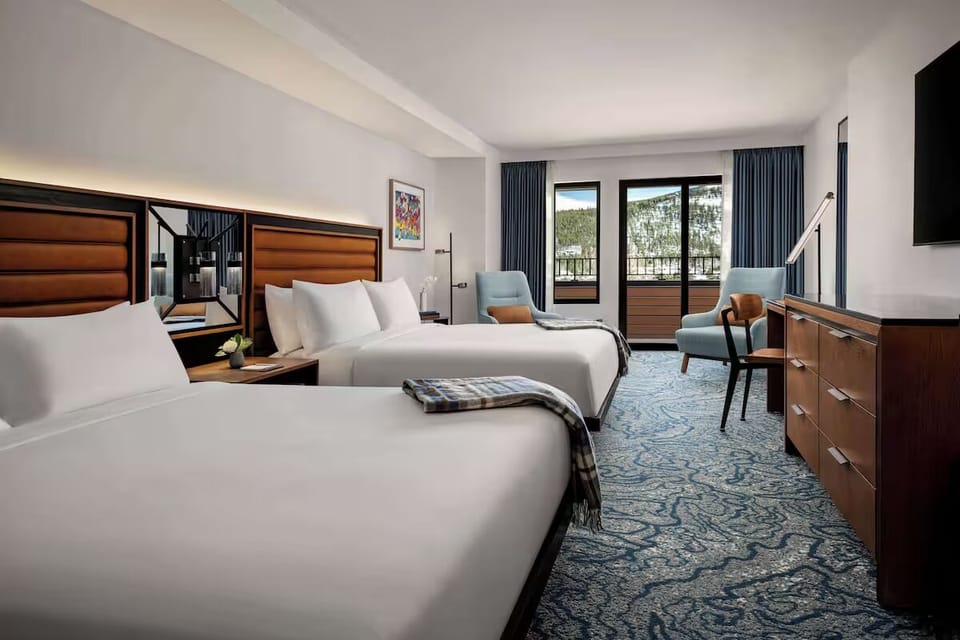 Rest easy in a bright, spacious room with twin beds.