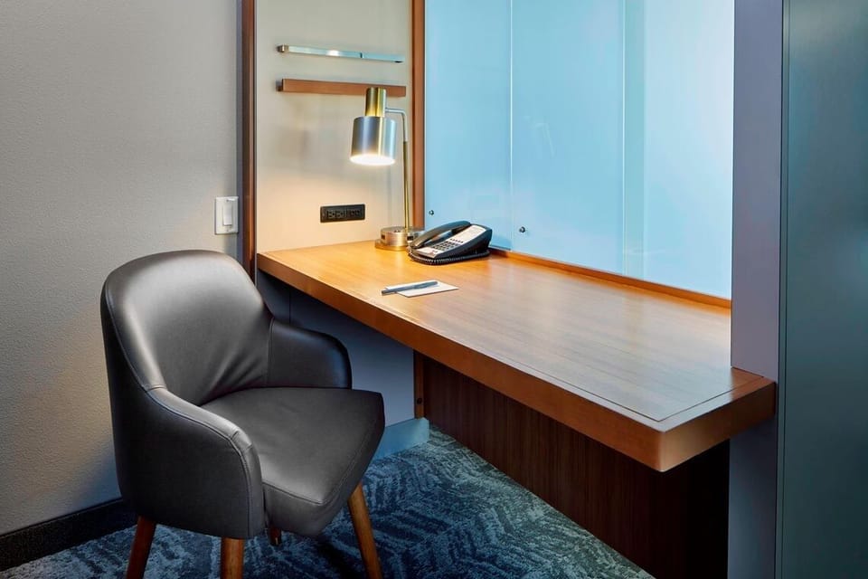 Plug in and focus at a sleek, private work nook.