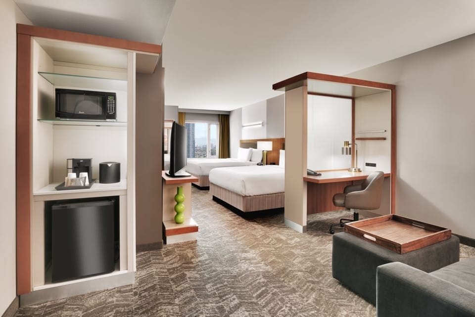 Settle into a spacious studio with handy kitchenette essentials.