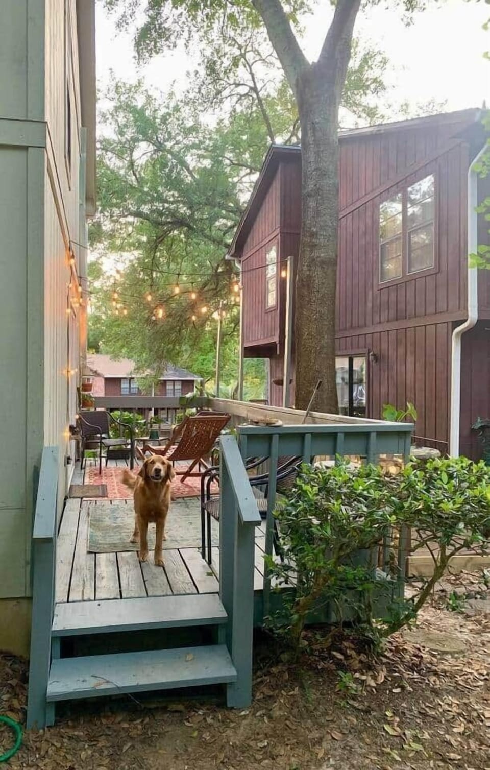The exit of the private deck. There is an entrance to the deck from the unit as well.