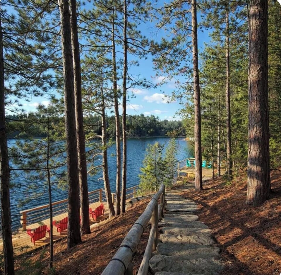 Stairs down to 2 docks