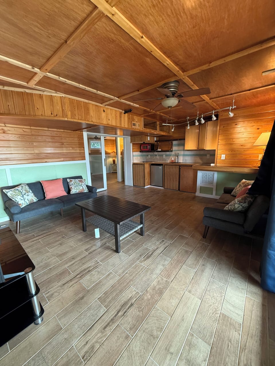 Downstairs kitchenette and living room