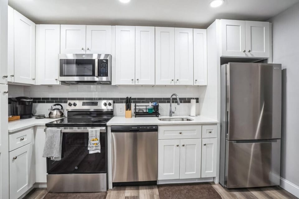 Kitchen | Stainless Steel Appliances | White Cabinetry