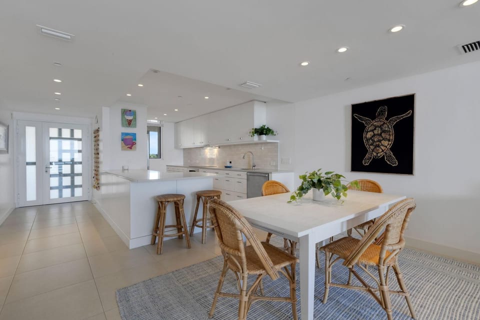 Bright, open kitchen and dining area with modern charm