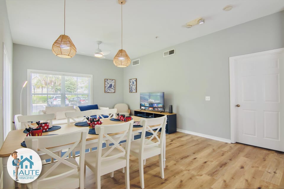 Modern living and dining space