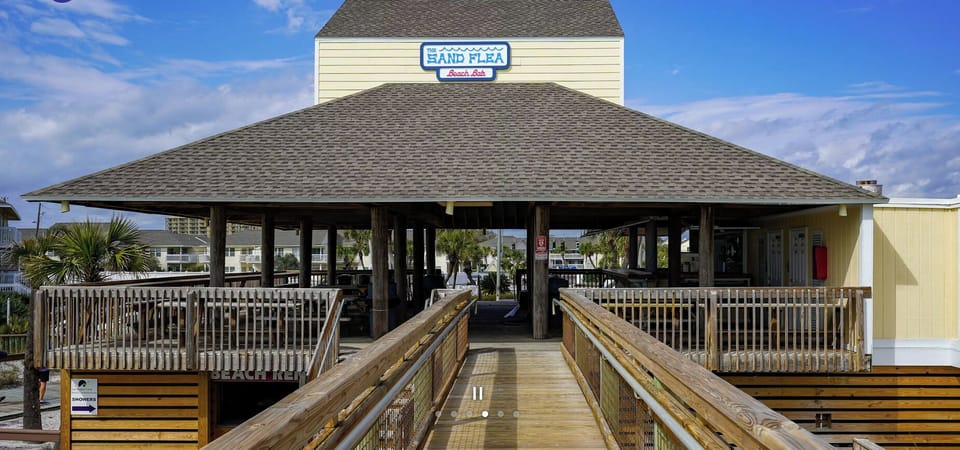 Beach view of Sand Flea Resturant