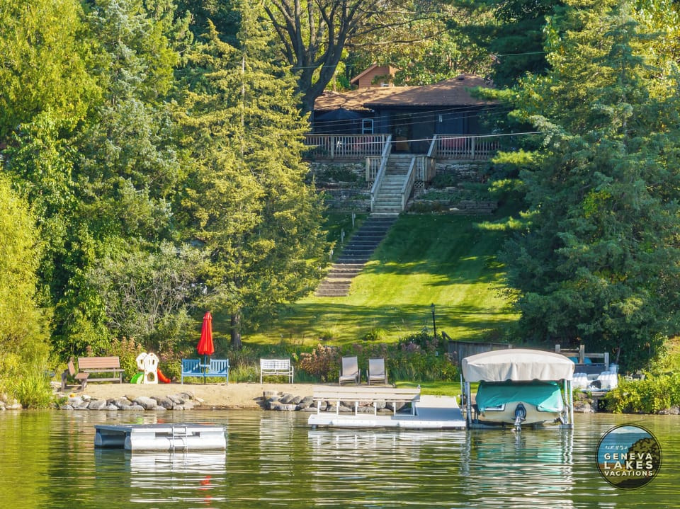 A view from the lake looking back