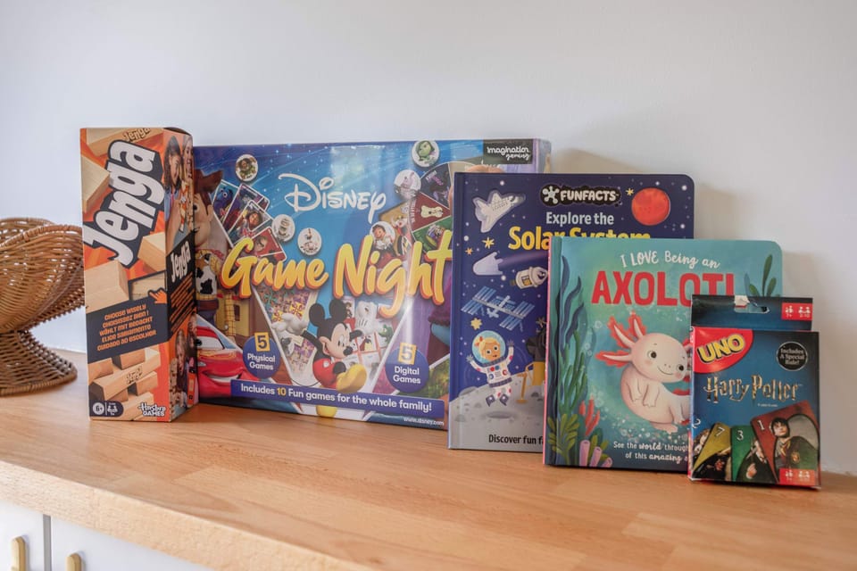 Games provided for a fun-filled stay