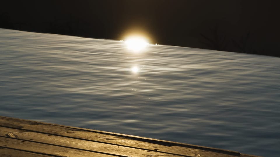 Sunset reflection details