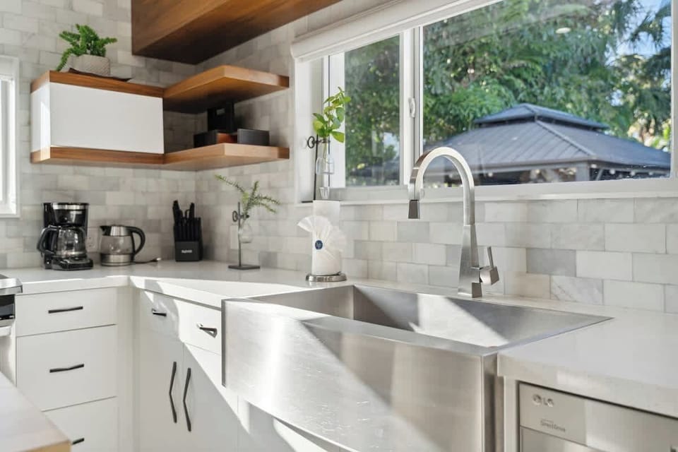 Generous prep area with sleek, clean countertops that make cooking effortless.
