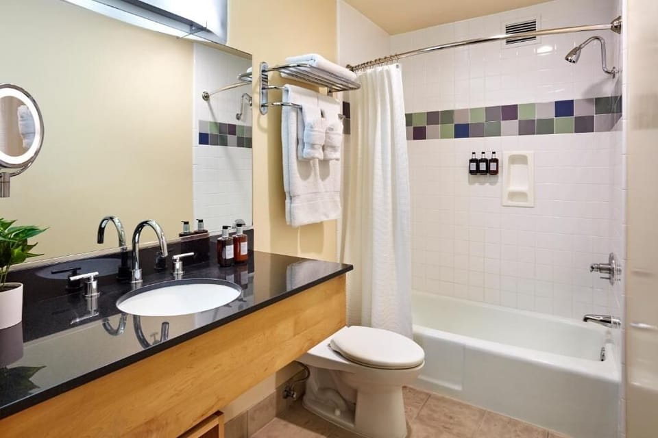 Refresh each morning in a bright, spotless bathroom retreat.