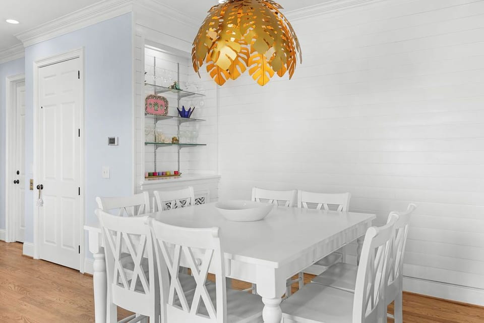 Dining table with dedicated bar