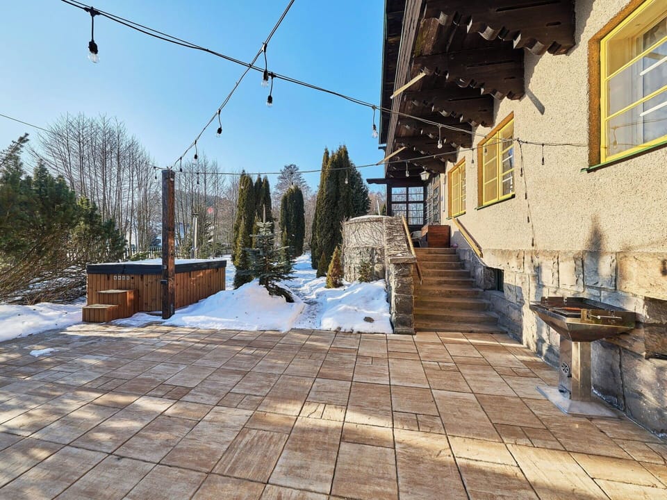 Roof, Home, Cottage, Winter, Snow, Freezing, Stairs, Daylighting, Fence