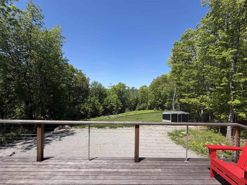 View of the water from the deck
