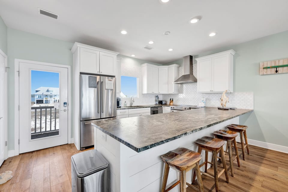 The kitchen is fully equipped for all of your cooking needs