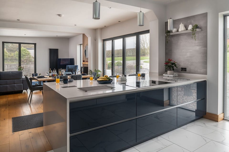 The kitchen at The Tractor Shed, Worcestershire