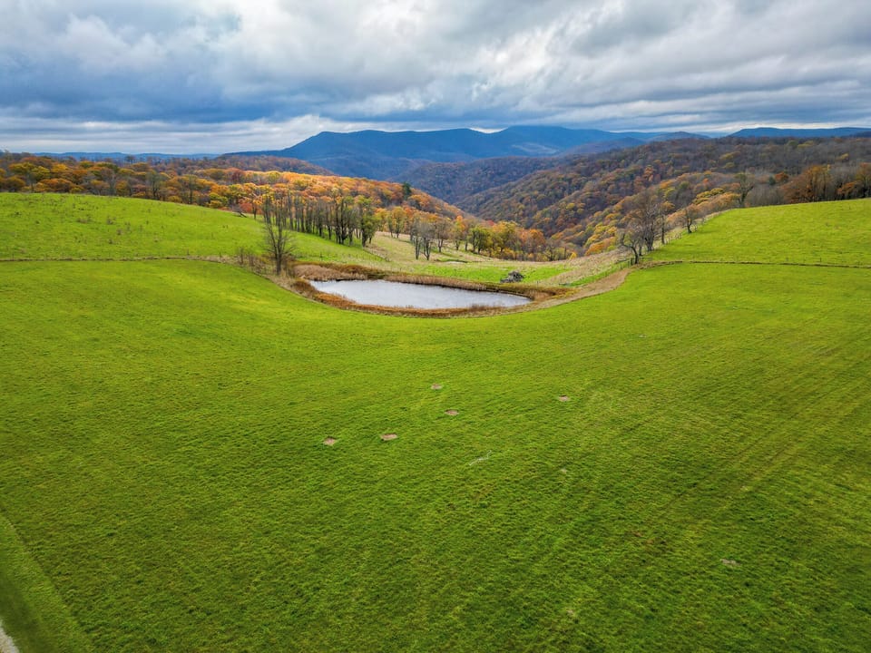 One of the many views from the deck of Allegheny Mountain House.