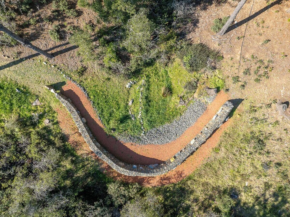 Marvel at the aerial view of this stone creations that showcases skill & talent