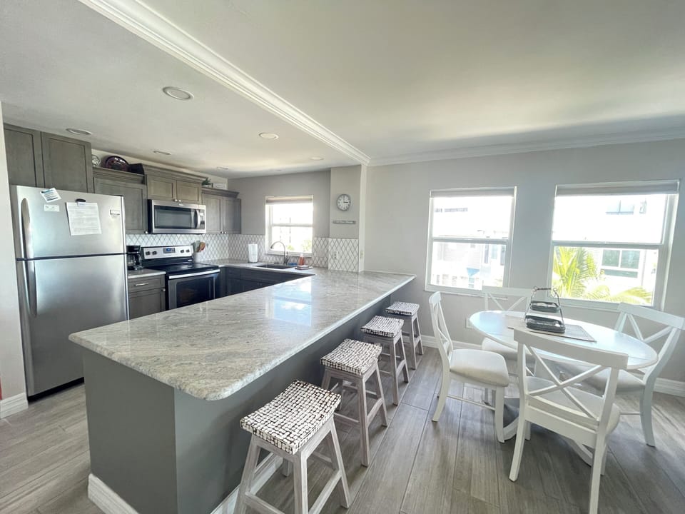 Remodeled kitchen and dining area