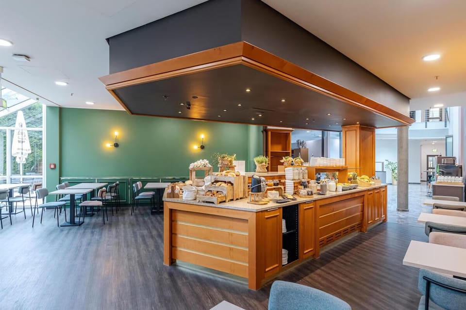 Fuel your day with coffee, pastries, and effortless self-serve.