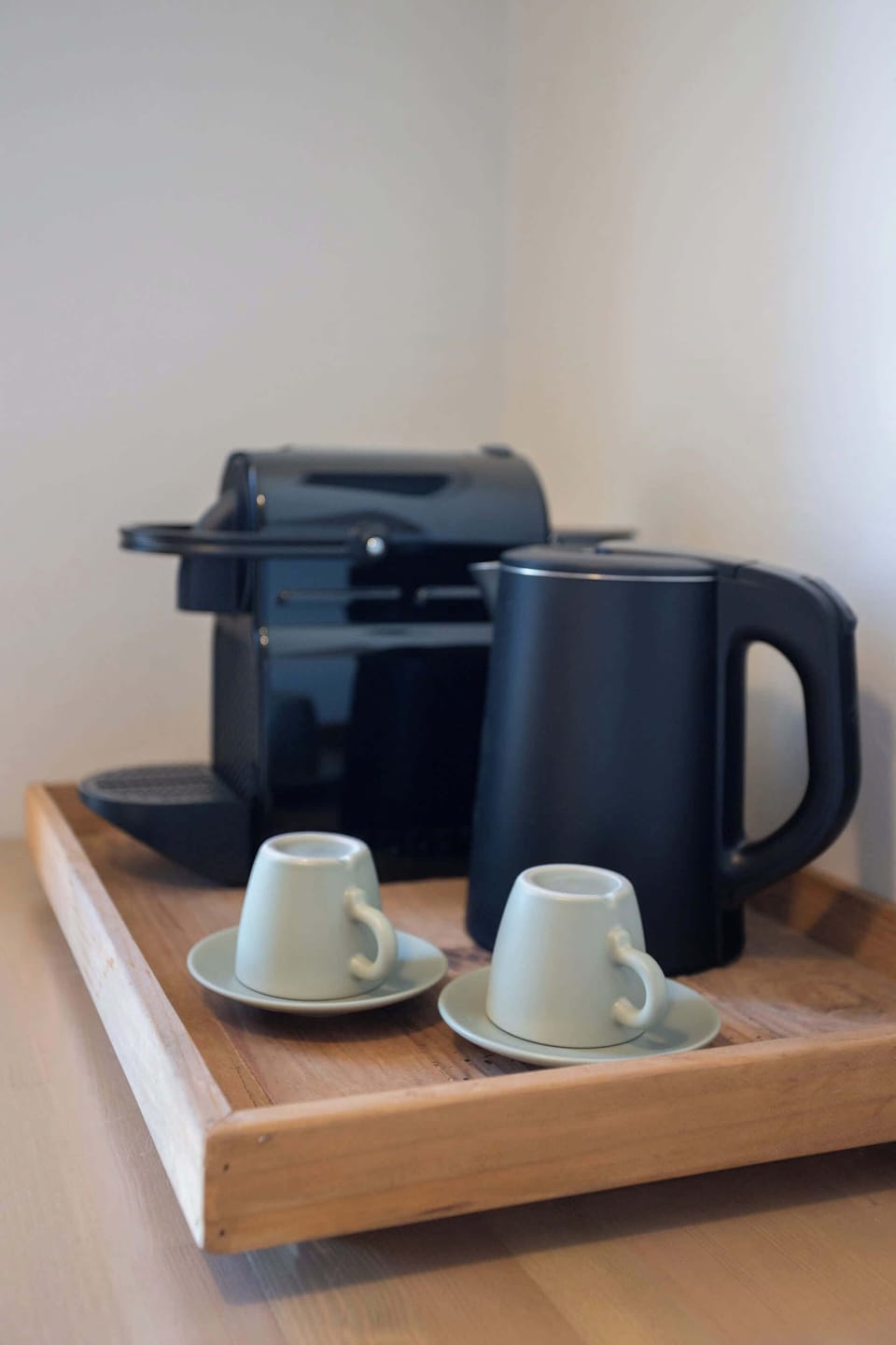 Coffee & Tea Station with Espresso Machine and Amenities