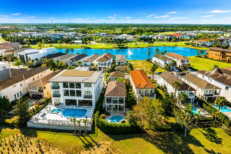 Experience the setting from above—our home is ideally positioned among estates!