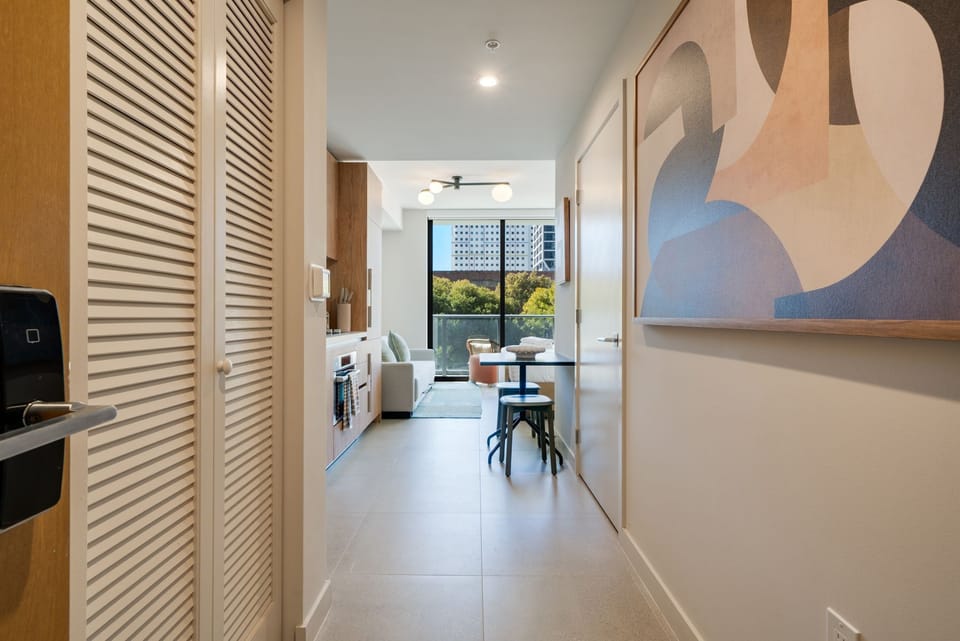 Bright corridor leading into the living space
