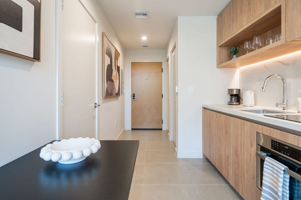 Clean entry hallway with minimalist design