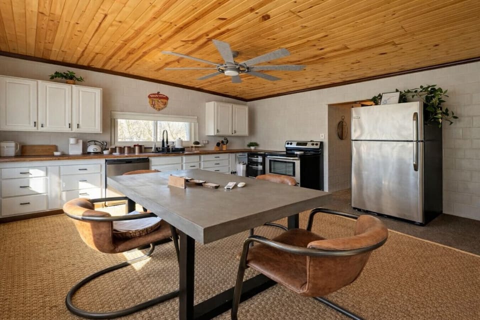 The open dining area creates the perfect setting to connect unwind and enjoy meals together