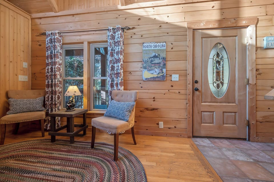 Entering the cabin