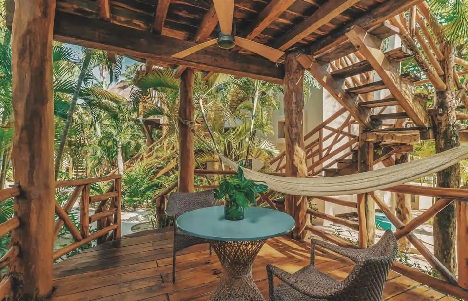 Lounge in the hammock and listen to the palms sway.