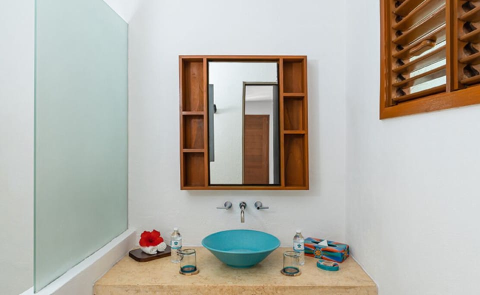 Refresh at the artisan sink with spa-like simplicity.