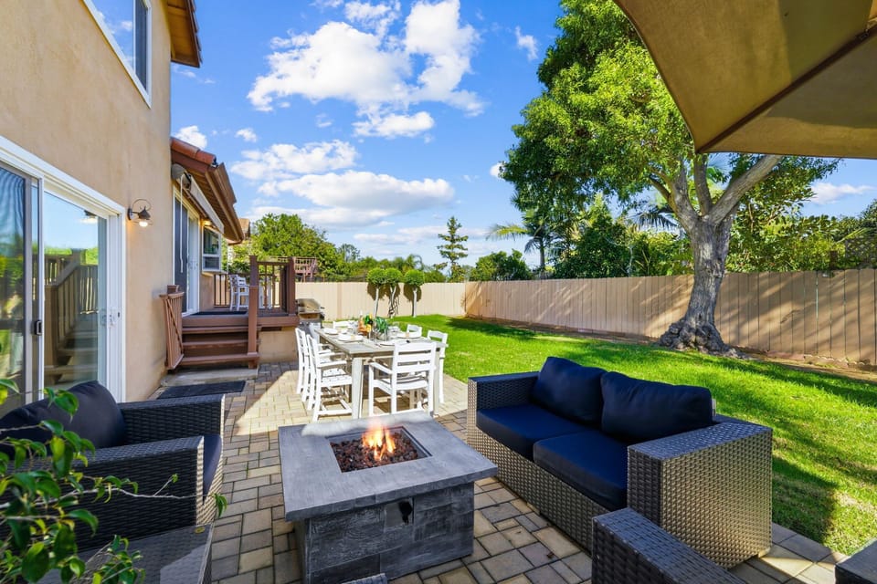 Enjoy our outdoor fireplace in our spacious backyard. Perfect for spending moments with the family.