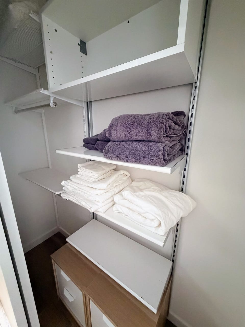 Spacious closet in second bedroom.