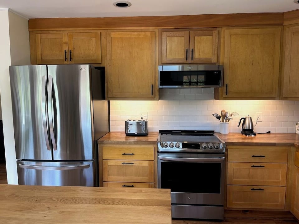 Induction oven/range and large fridge