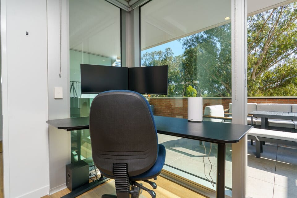 Dedicated workspace with natural light — ideal for study or remote work.