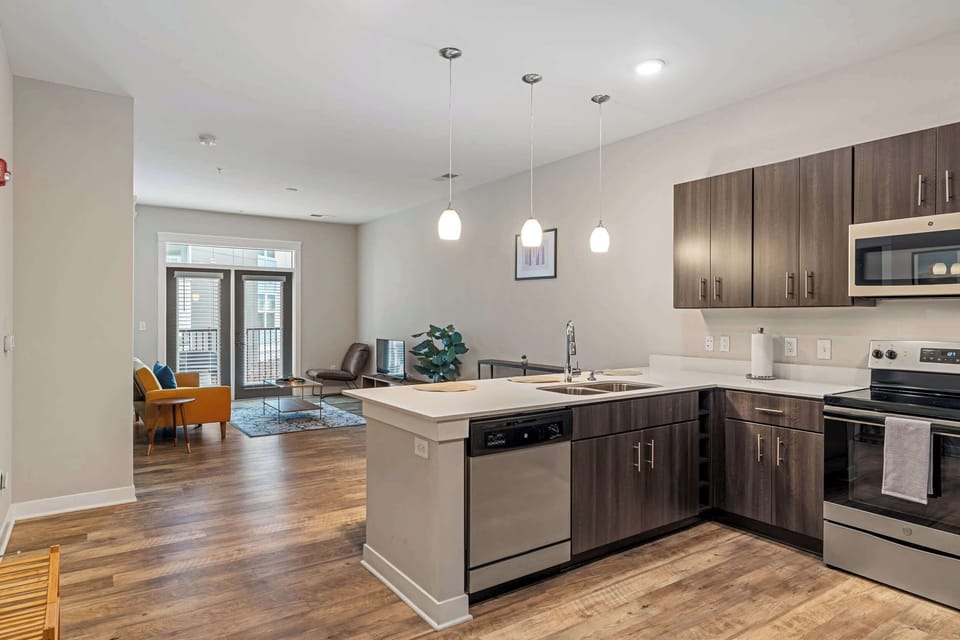 Unit 1: Living area and kitchen