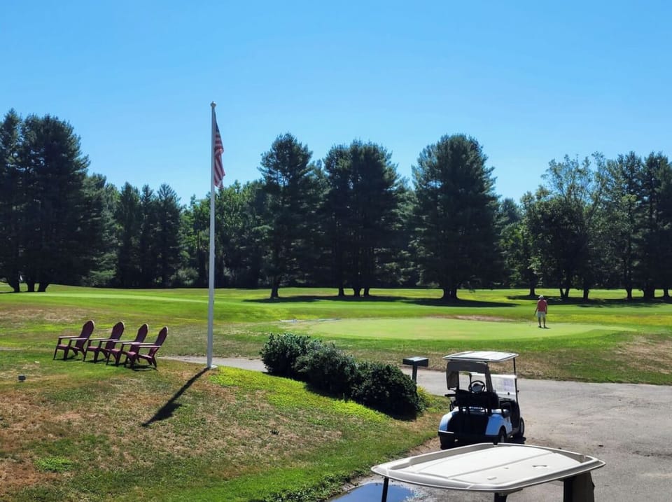 Enjoy open fairway views just steps from the property.