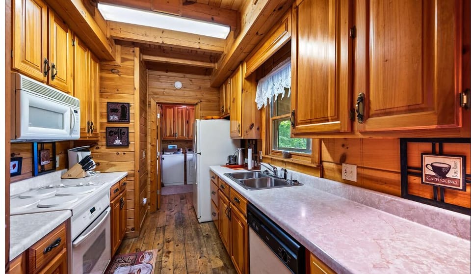 Indoors, Hardwood, Stained Wood, Kitchen, Appliance