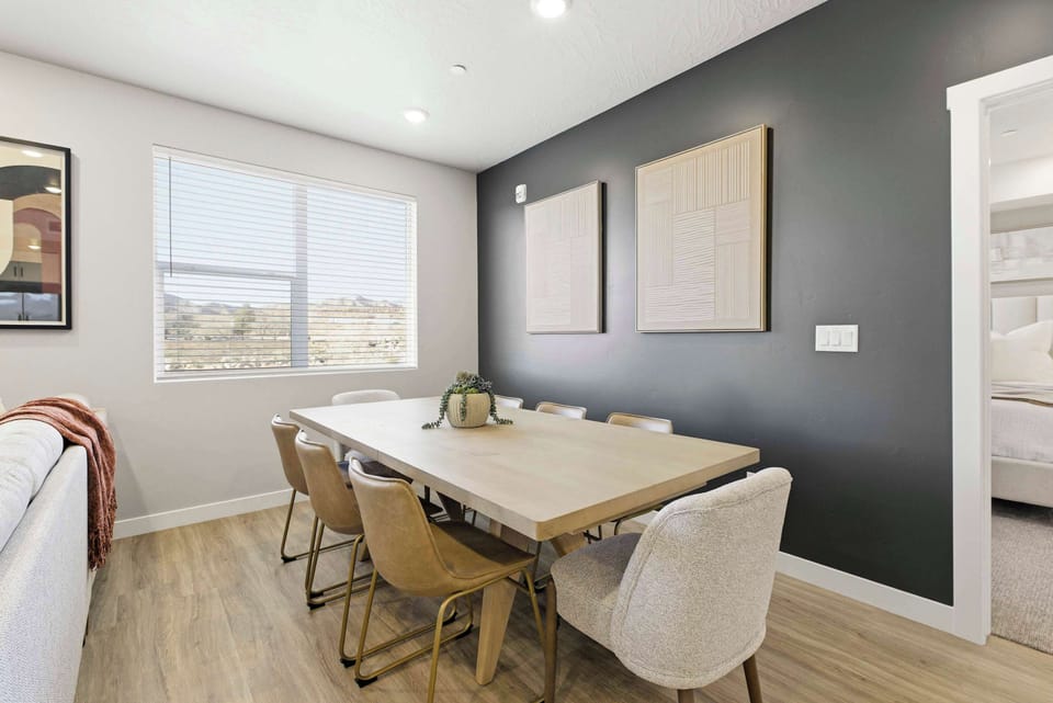 dining table with seating for up to 8 