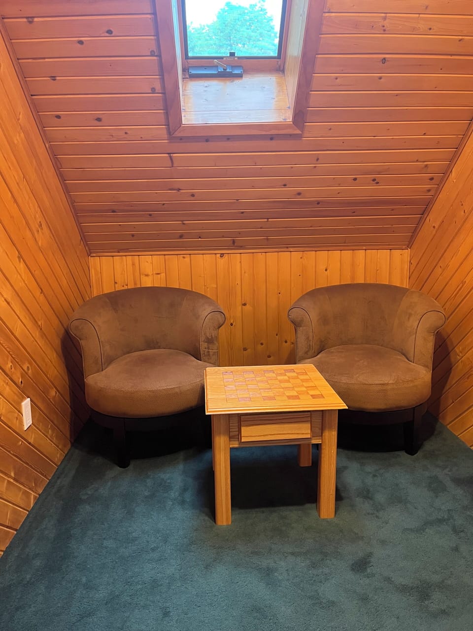 Upper level space for rainy day fun.